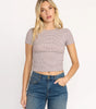 Billabong Women's Checked Out Knit Tee