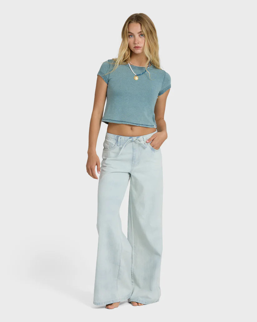 Billabong Women's Jade Saltwashed Elastic Waist Pants