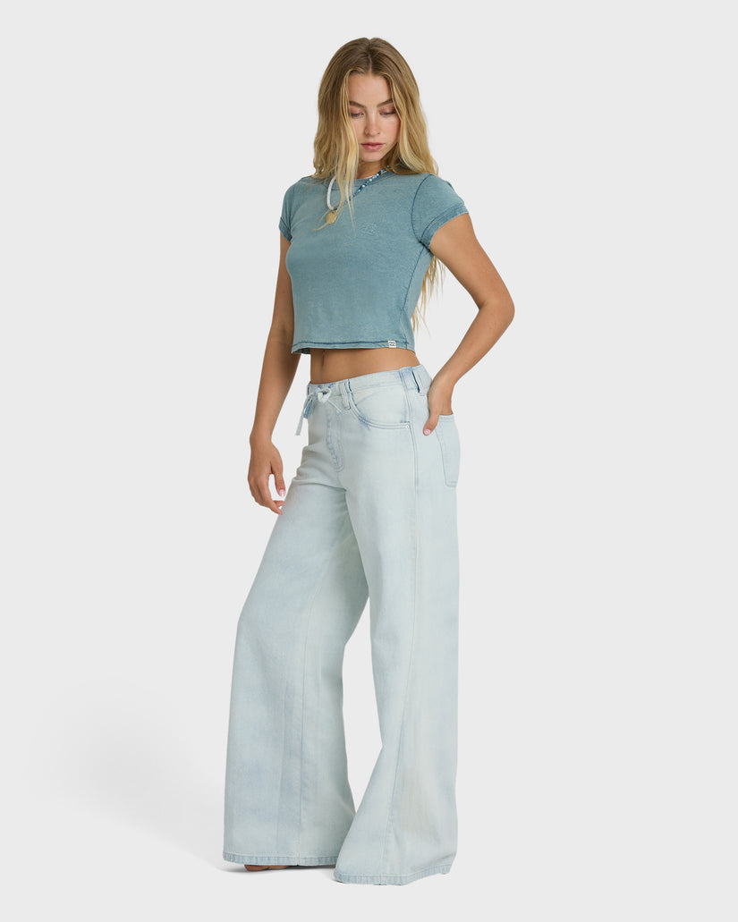 Billabong Women's Jade Saltwashed Elastic Waist Pants