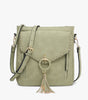 Jen & Co. Layla Faux Suede Whipstitch Crossbody w/ Tassel
