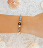 Lotus and Luna Protection Gold Bead Bracelet