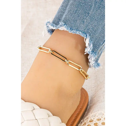Stainless Steel Oval Chain Link Anklet
