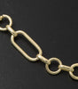 Gold Dipped Paperclip Oval Link Chain Necklace