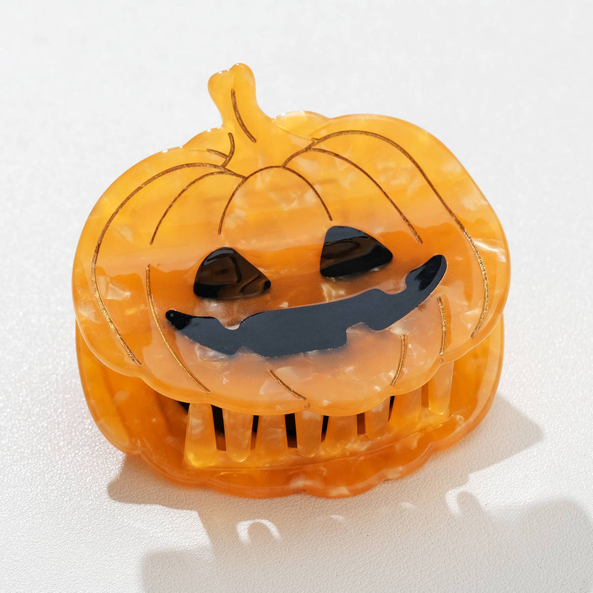 Adorro Jack O Lantern Pumpkin Claw Clip