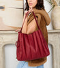 Jen & Co. Josie Pleated Satchel w/ Ring Tassel