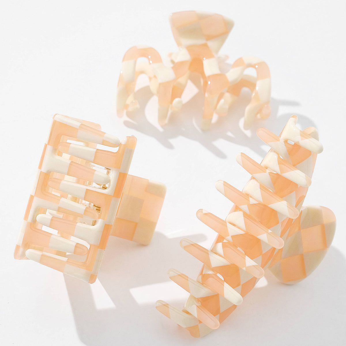 Adorro Pumpkin Checkmate Assorted Claw Clip