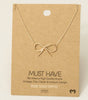 Fame Bow Tie Pendant Necklace