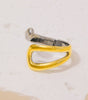 Fame Two Tone Wrap Around Open Band Ring