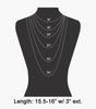 Round Cz Pendant Layered Chains Necklace