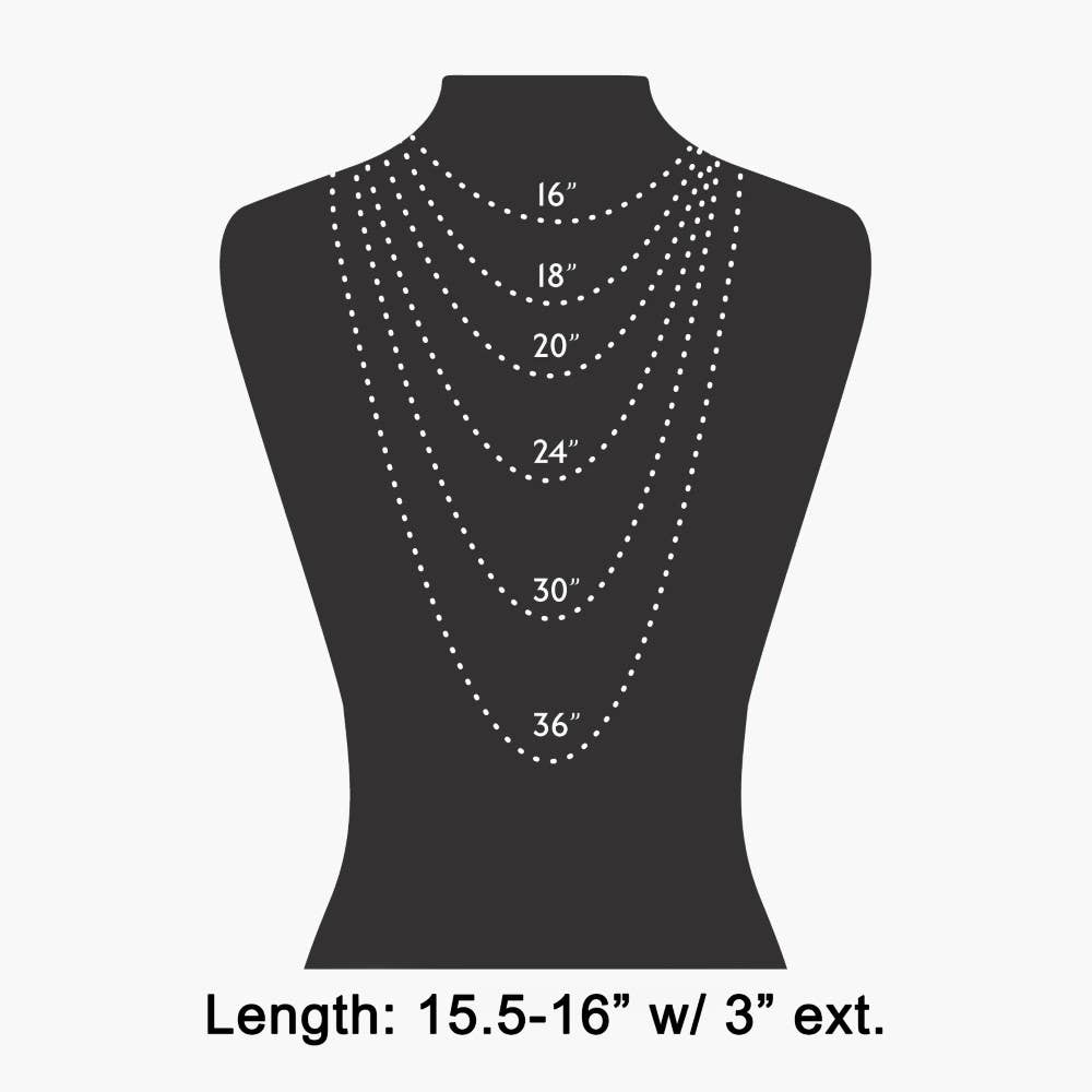 Round Cz Pendant Layered Chains Necklace