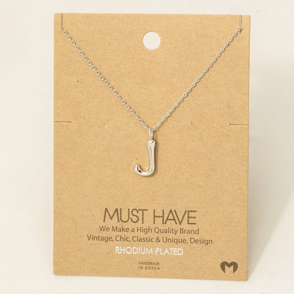 Fame Bubble Letter Pendant Necklace