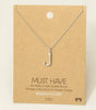 Gold Dipped Bubble Letter Pendant Necklace J Silver