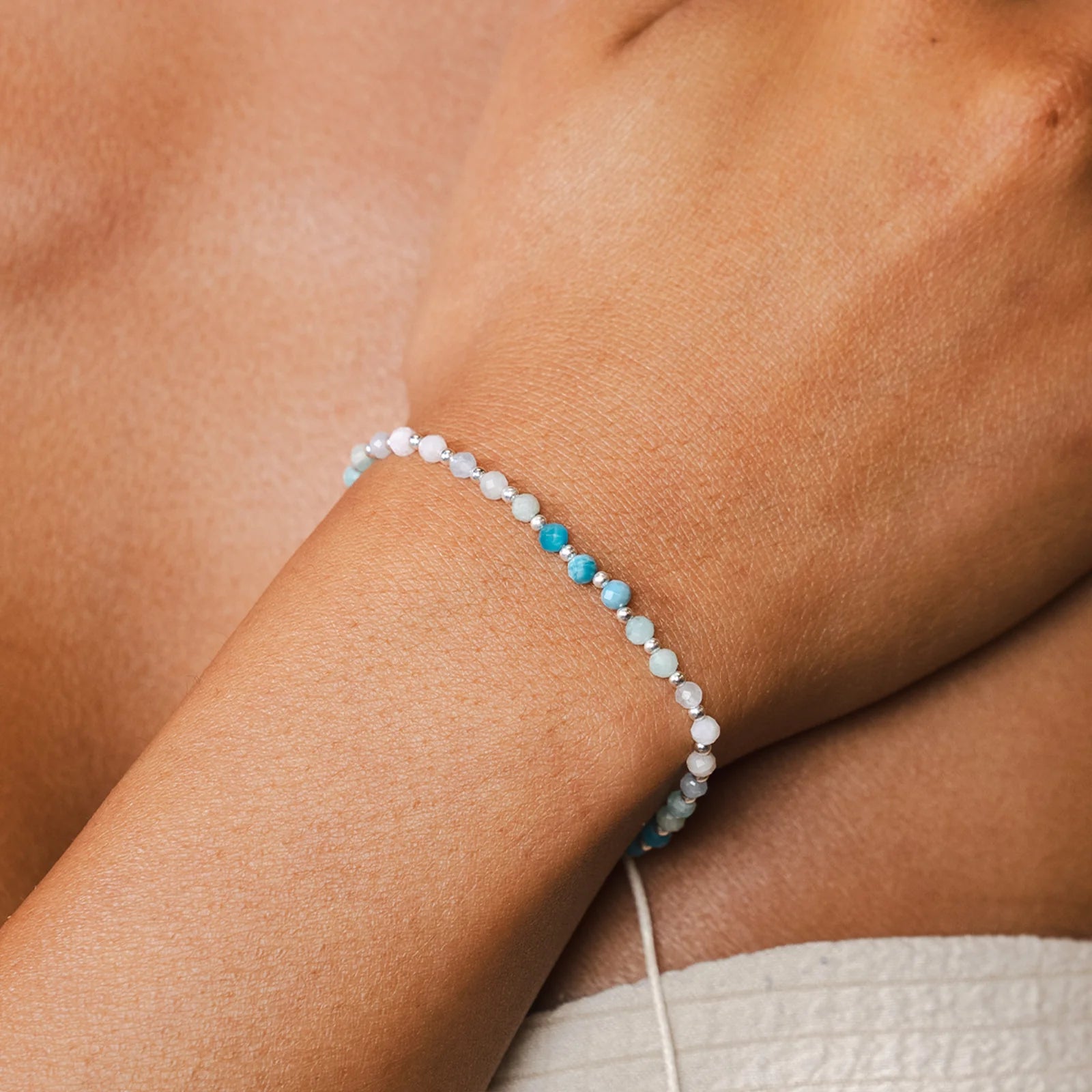 Lotus and Luna 3mm Healing Bracelet