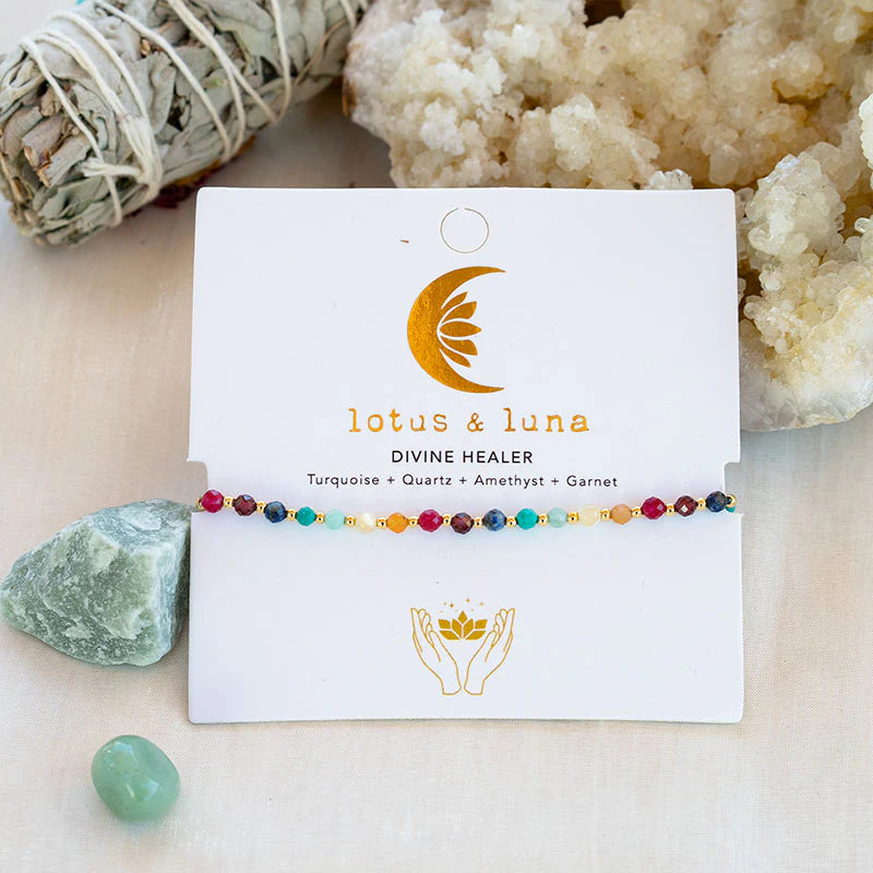 Lotus and Luna 3mm Healing Bracelet
