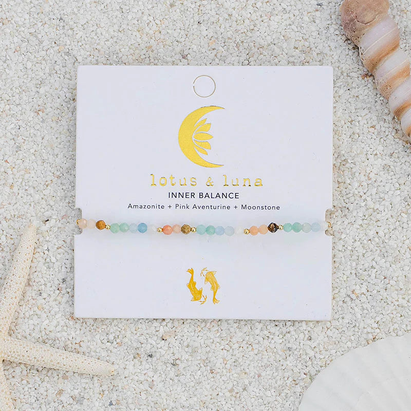 Lotus and Luna 3mm Healing Bracelet