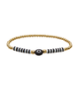 Lotus and Luna Protection Gold Bead Bracelet
