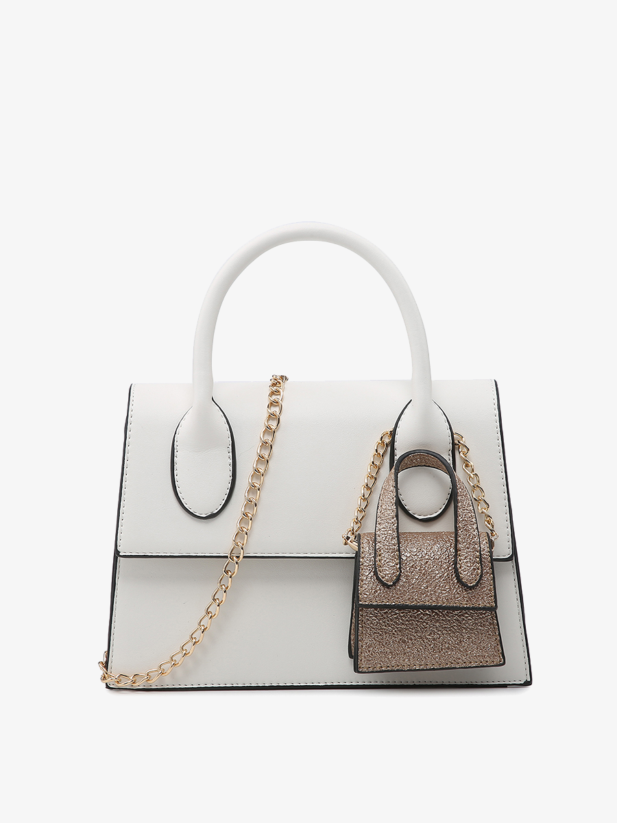 Jen & Co. Structured Satchel/Crossbody w/ Mini Bag