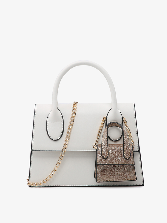 Jen & Co. Structured Satchel/Crossbody w/ Mini Bag