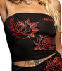 Black Rose Tube Top Crop