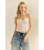Veveret Flower Lace Corset Cami Top