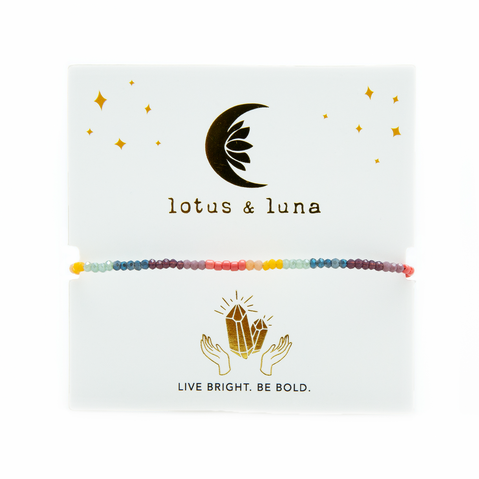 Lotus and Luna "Live Bright, Be Bold" Goddess Bracelet