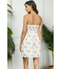 Veveret Flower Printed Lace Tube Mini Dress