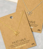Fame Wire Ribbon Bow Pendant Necklace