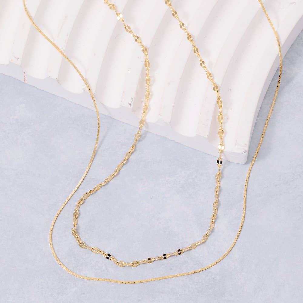 Layered Dainty Chain Link Necklace