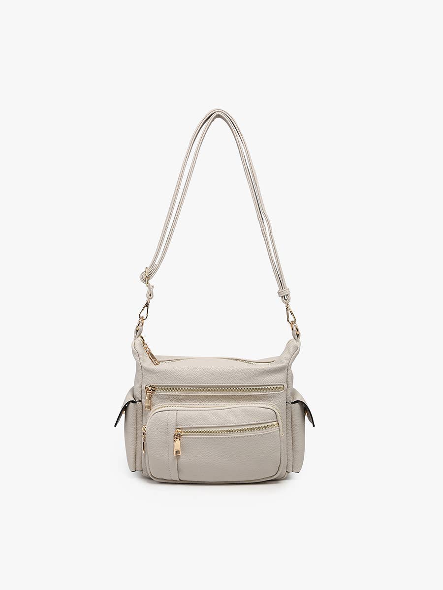 Jen & Co. Nicole Multi-Zip Crossbody Bag w/ Side Pockets