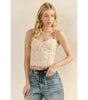 Veveret Flower Lace Corset Cami Top