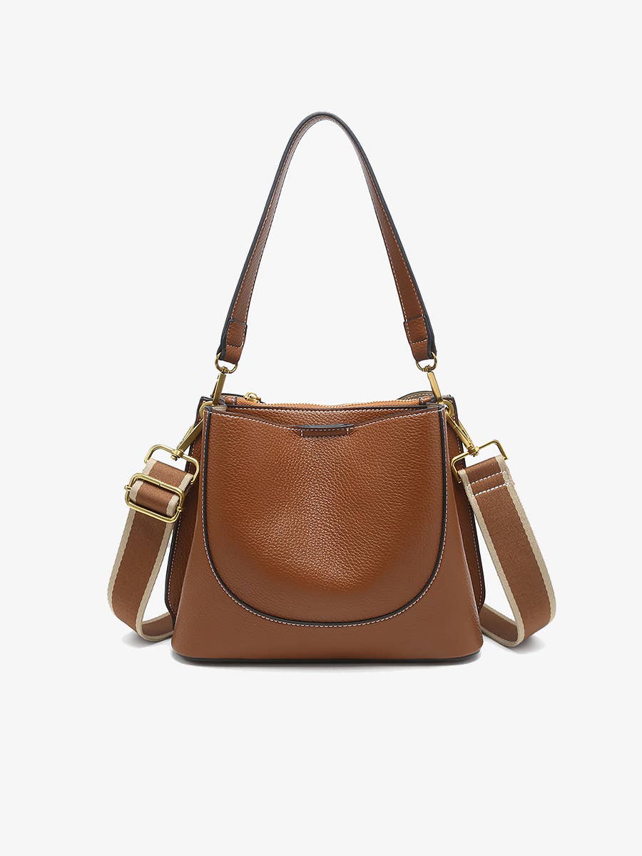 Jen & Co. Corinna Bucket Bag – Two-Tone Canvas Guitar Strap