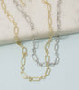 Gold Dipped Paperclip Oval Link Chain Necklace