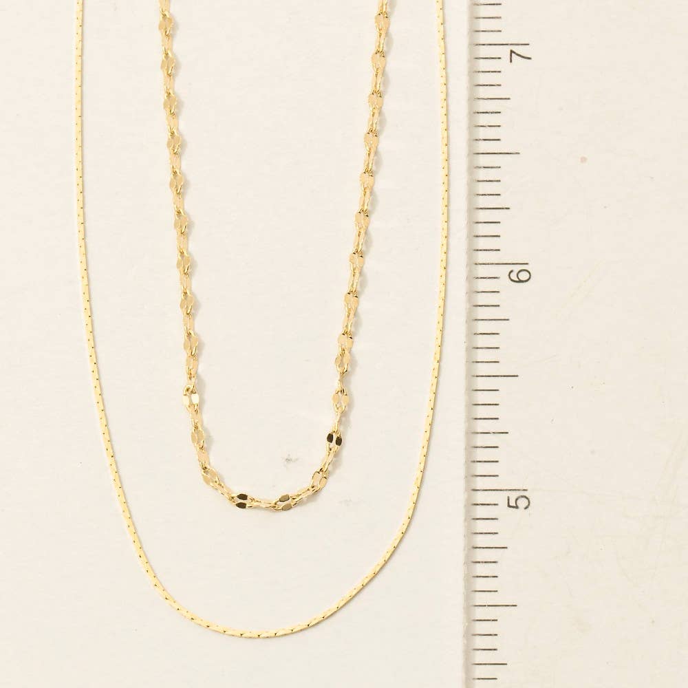Layered Dainty Chain Link Necklace