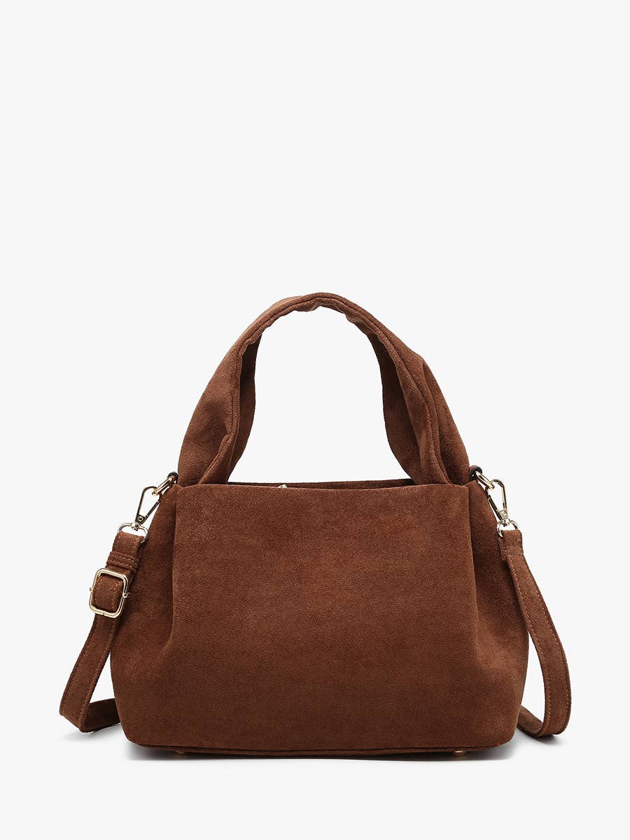 Jen & Co. Lia Faux Suede Satchel w/ Top Handle