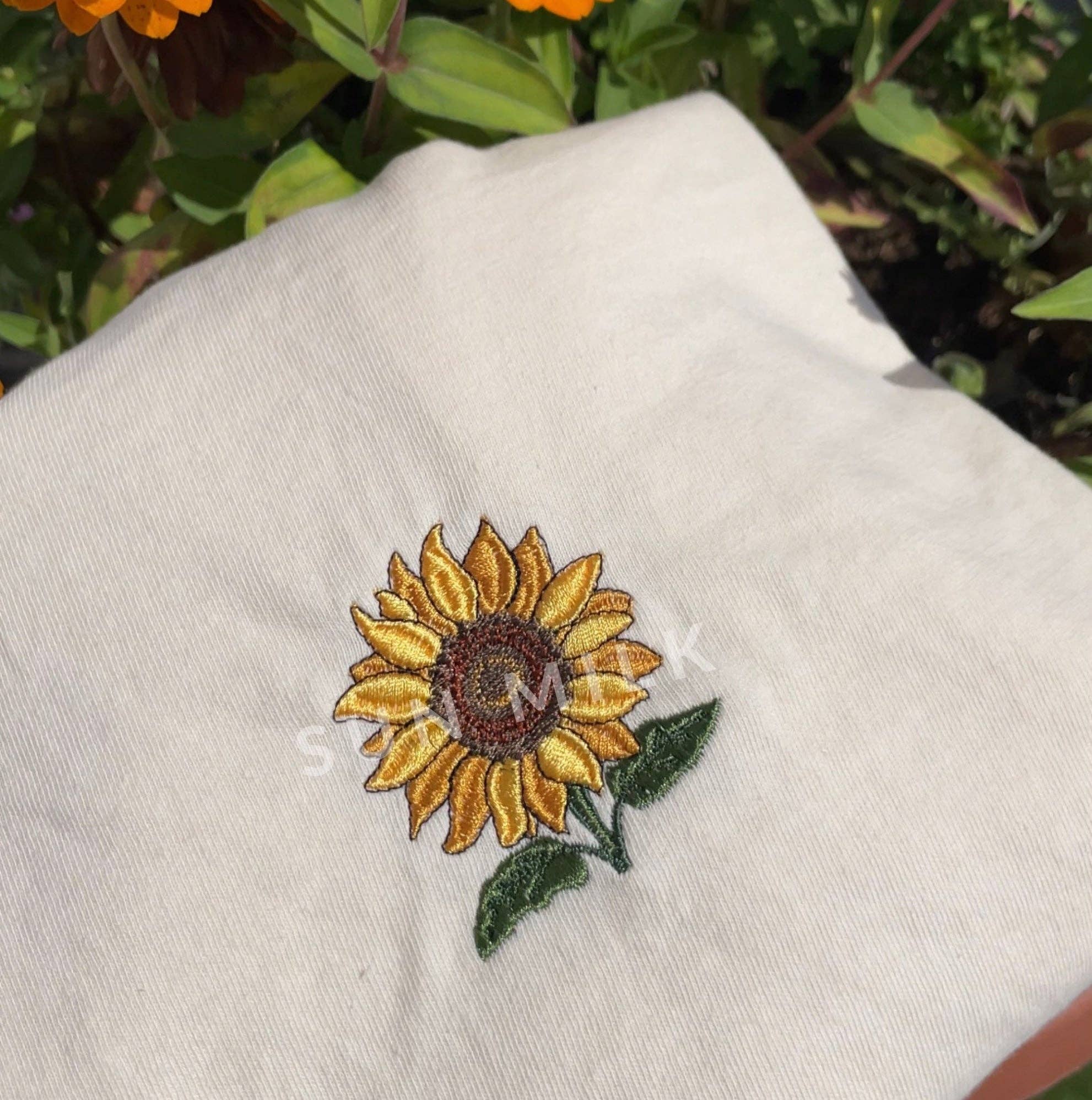 Sun Milk Women's Sunflower Cropped Boxy Tee