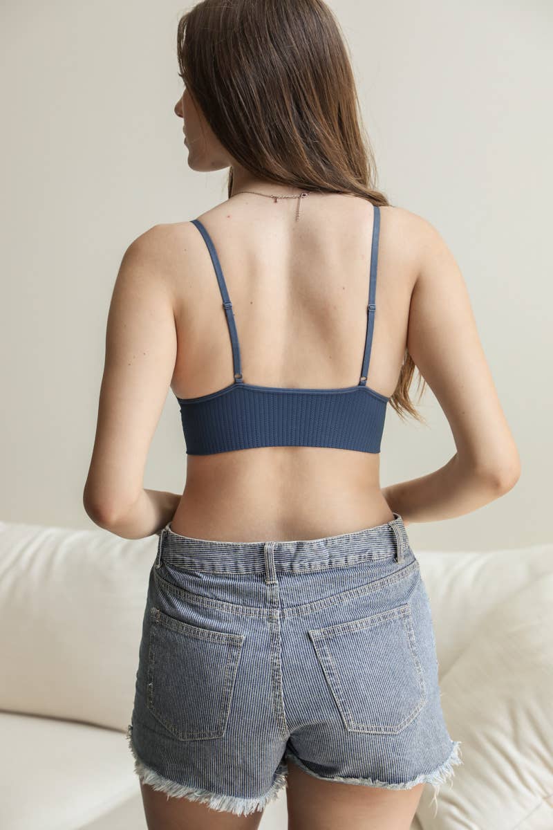 Leto Lace Longline Seamless Bralette - Retro Design
