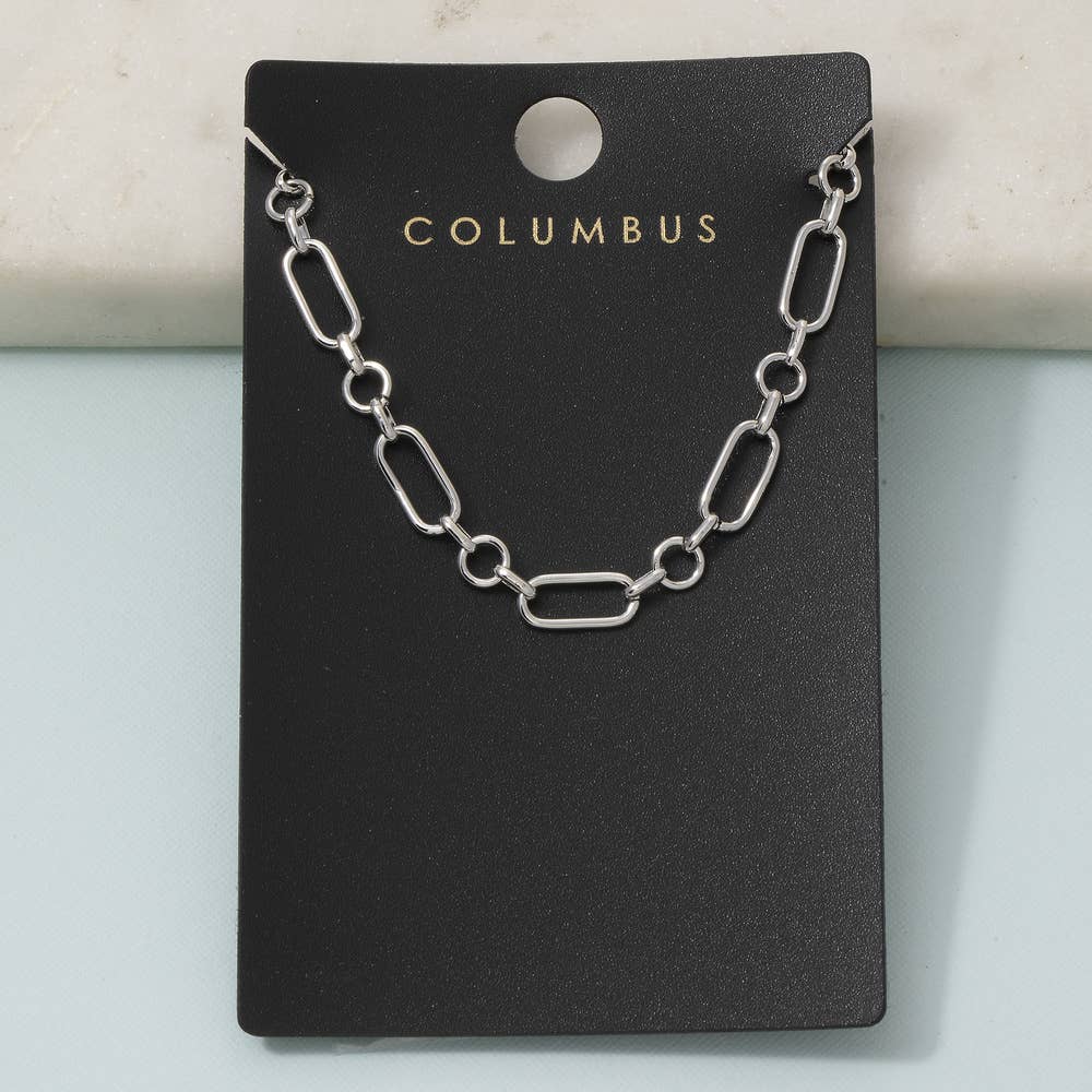 Gold Dipped Paperclip Oval Link Chain Necklace