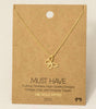 Gold Dipped Wire Butterfly Pendant Necklace