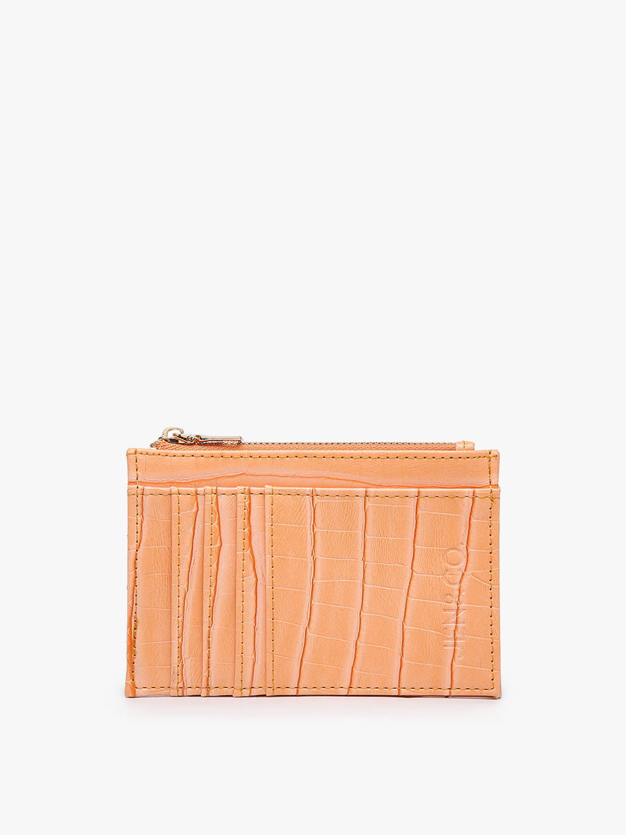 Jen & Co. Sia Zip Card Holder Wallet – Compact Vegan Leather