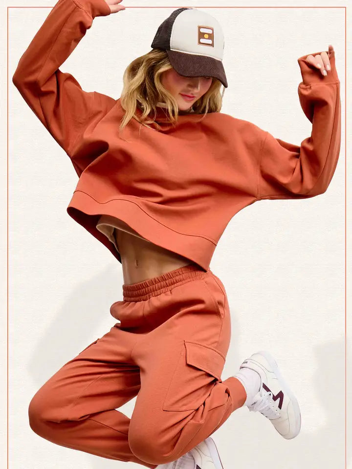 La Miel Comfy Loose Fit Sporty Everyday Activewear Set