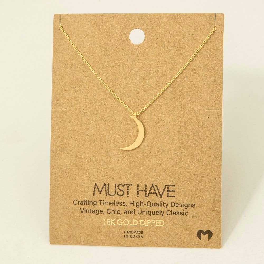 Moon Crescent Pendant Necklace