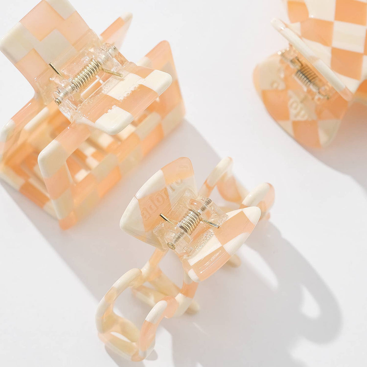 Adorro Pumpkin Checkmate Assorted Claw Clip