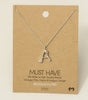 Gold Dipped Bubble Letter Pendant Necklace A Silver