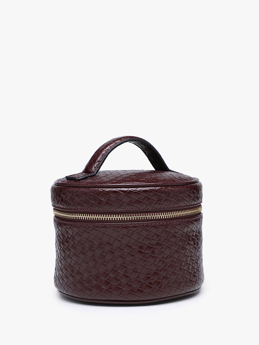 Jen & Co. Marianna Faux Woven Travel Cosmetic Bag