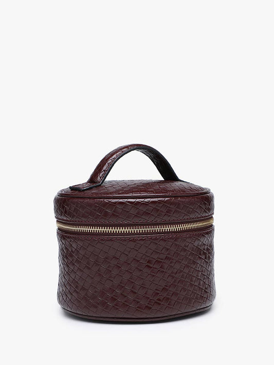 Jen & Co. Marianna Faux Woven Travel Cosmetic Bag