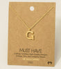 Fame Bubble Letter Pendant Necklace: L Gold