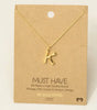 Fame Bubble Letter Pendant Necklace