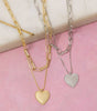 Fame Heart Pendant Chain Layered Necklace