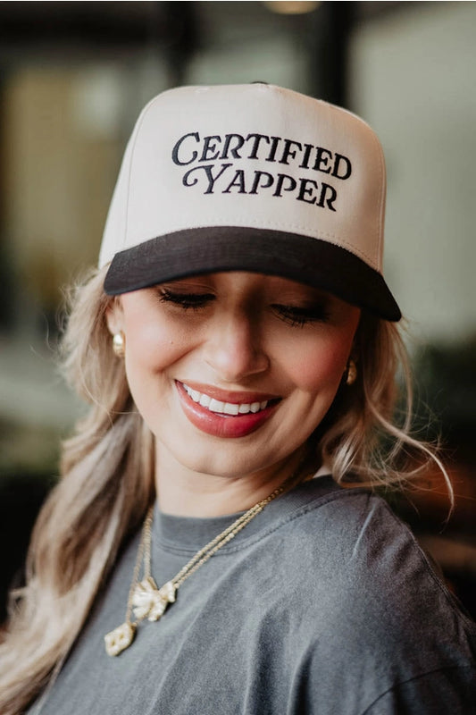 Katydid Certified Yapper Two-Toned Vintage Hat