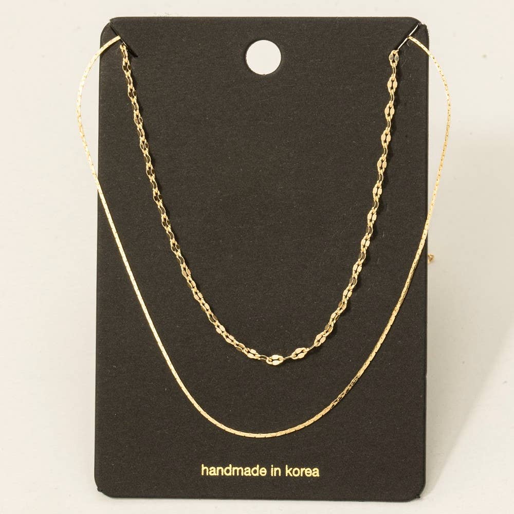Layered Dainty Chain Link Necklace